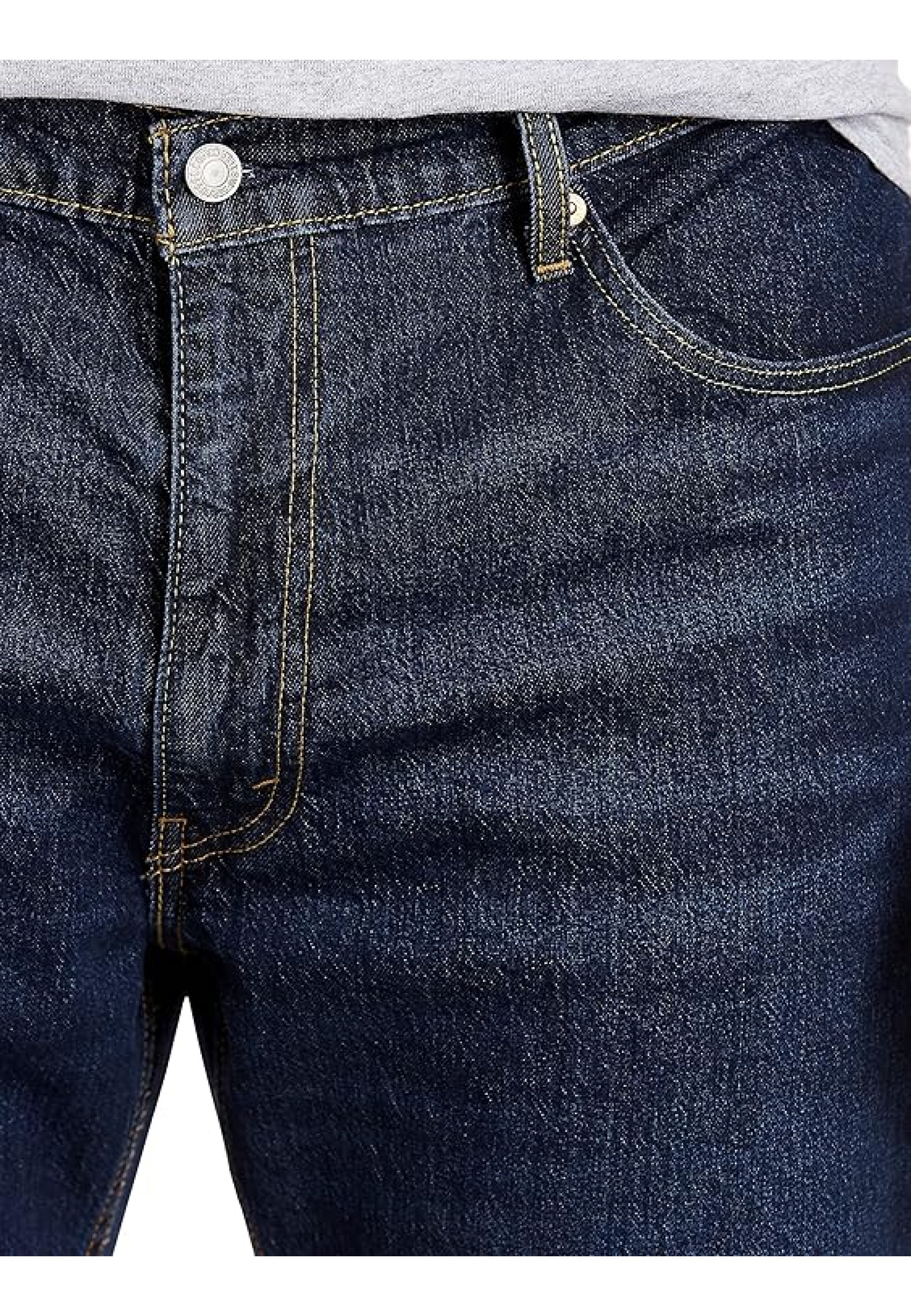 Чоловічі джинси Levi's 559 Nail Loop Knot темно-синього кольору на моделі