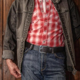 Outfit with Wrangler Men's Leather Belt Brown and jeans for active 2026 style
