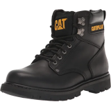 Чоловічі робочі черевики CAT Second Shift Soft Toe Black у робочому образі на будівництві