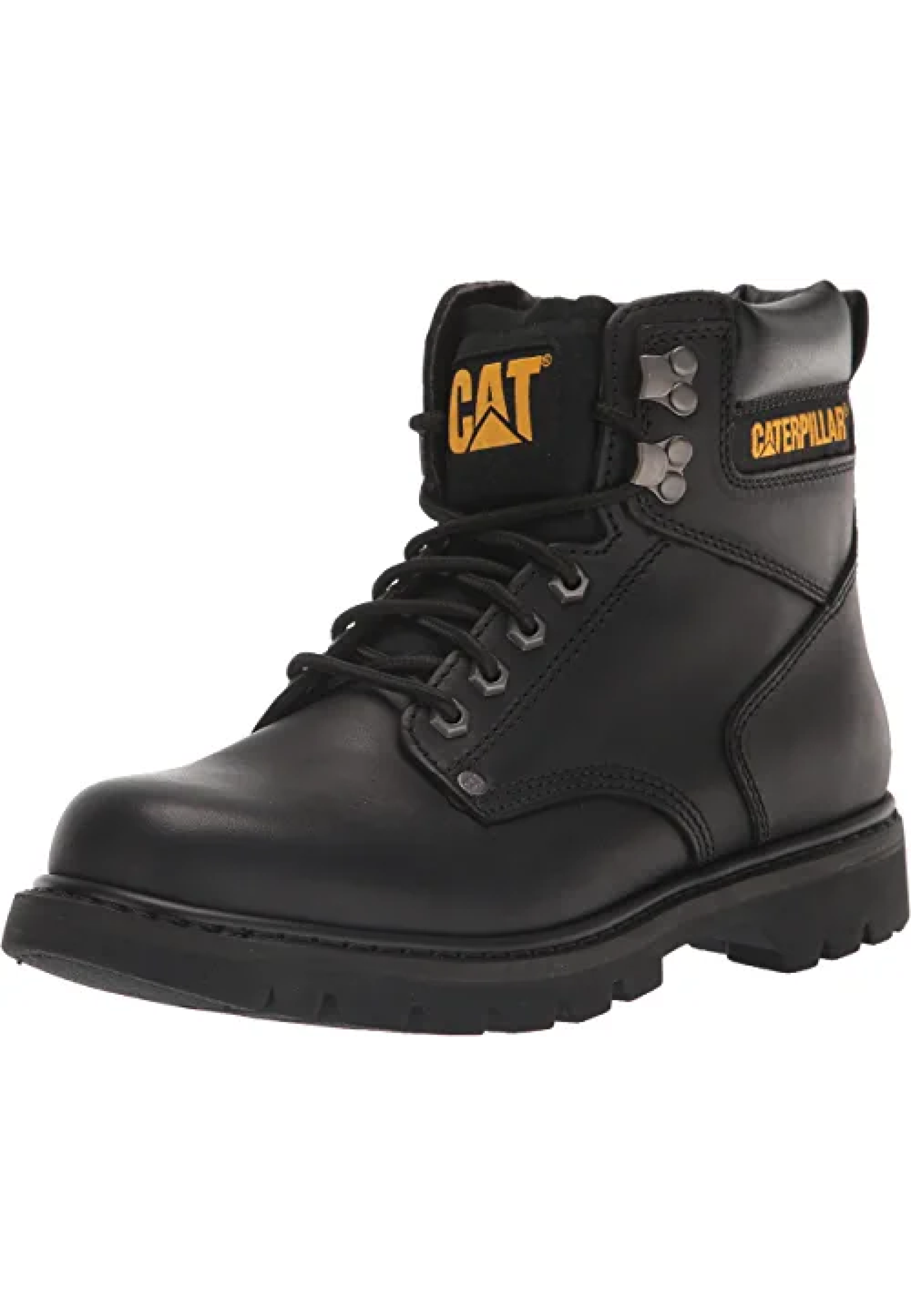 Чоловічі робочі черевики CAT Second Shift Soft Toe Black у робочому образі на будівництві