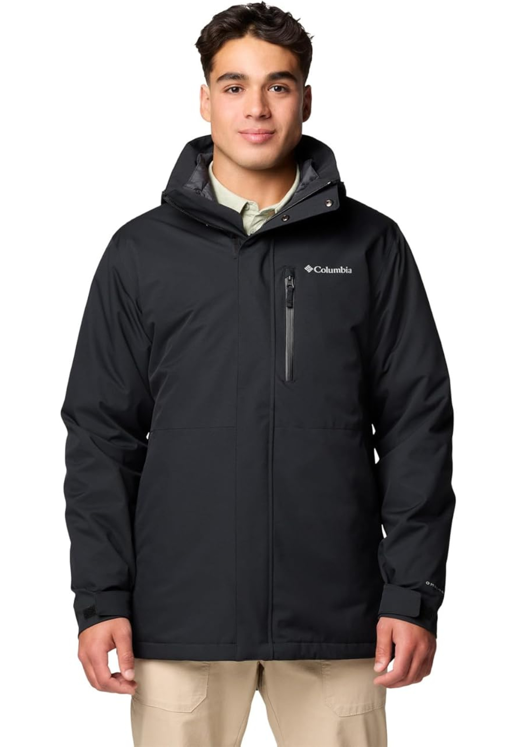 Outfit with Columbia Abiqua Falls Interchange 3-in-1 Jacket Black and jeans for active 2026 style