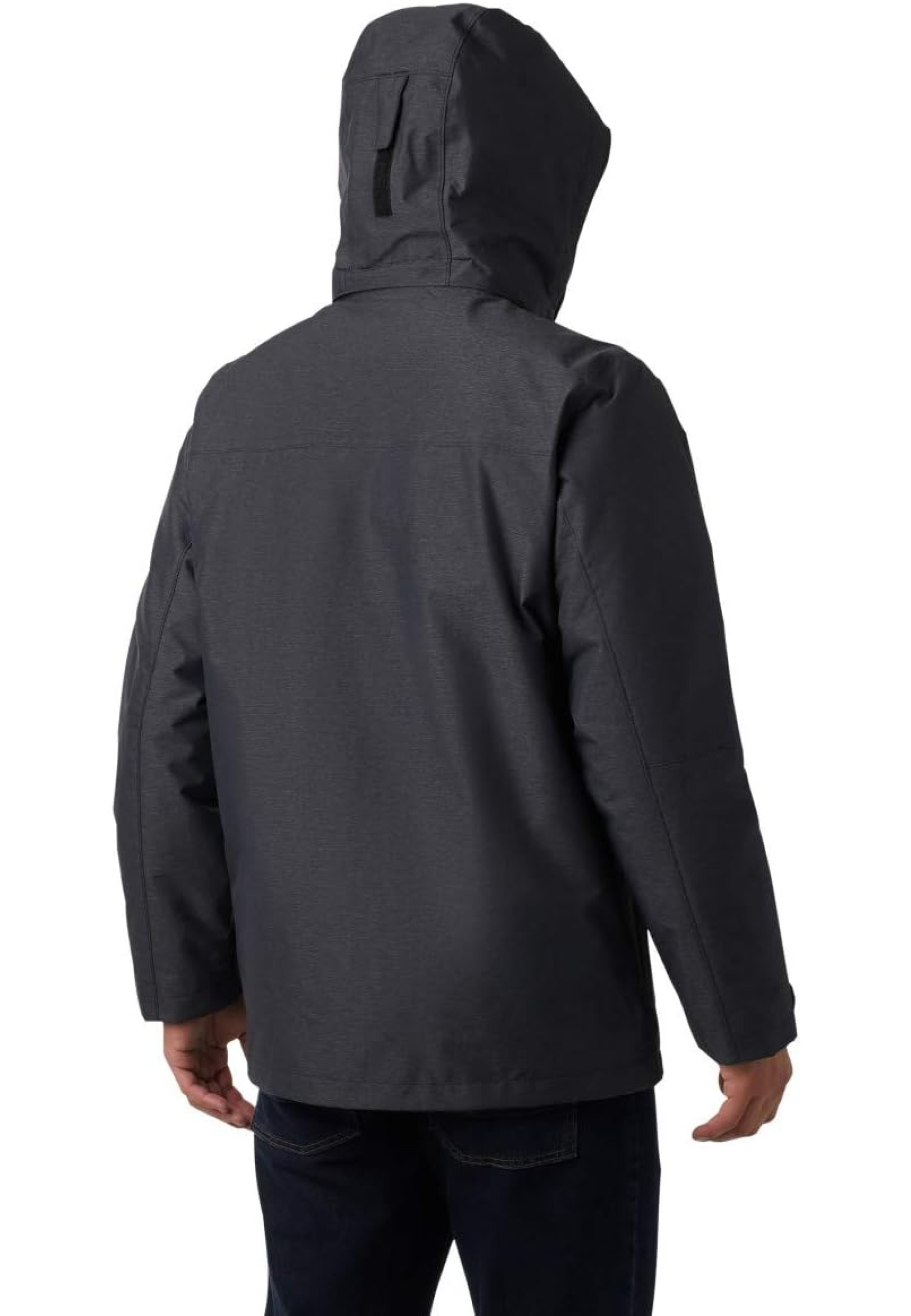 Образ с курткой Columbia Cloverdale Interchange Black и джинсами для активного отдыха 2025