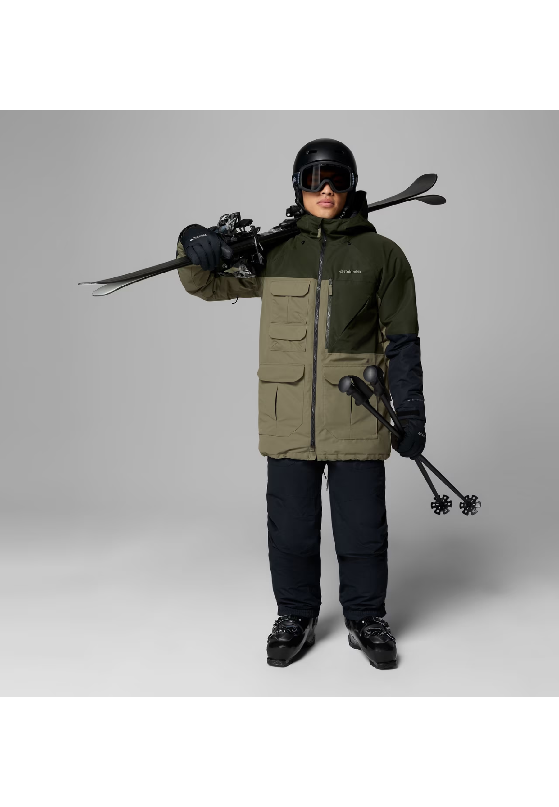 Outfit with Columbia Coreshot Ski Jacket Stone Green on the slopes 2026