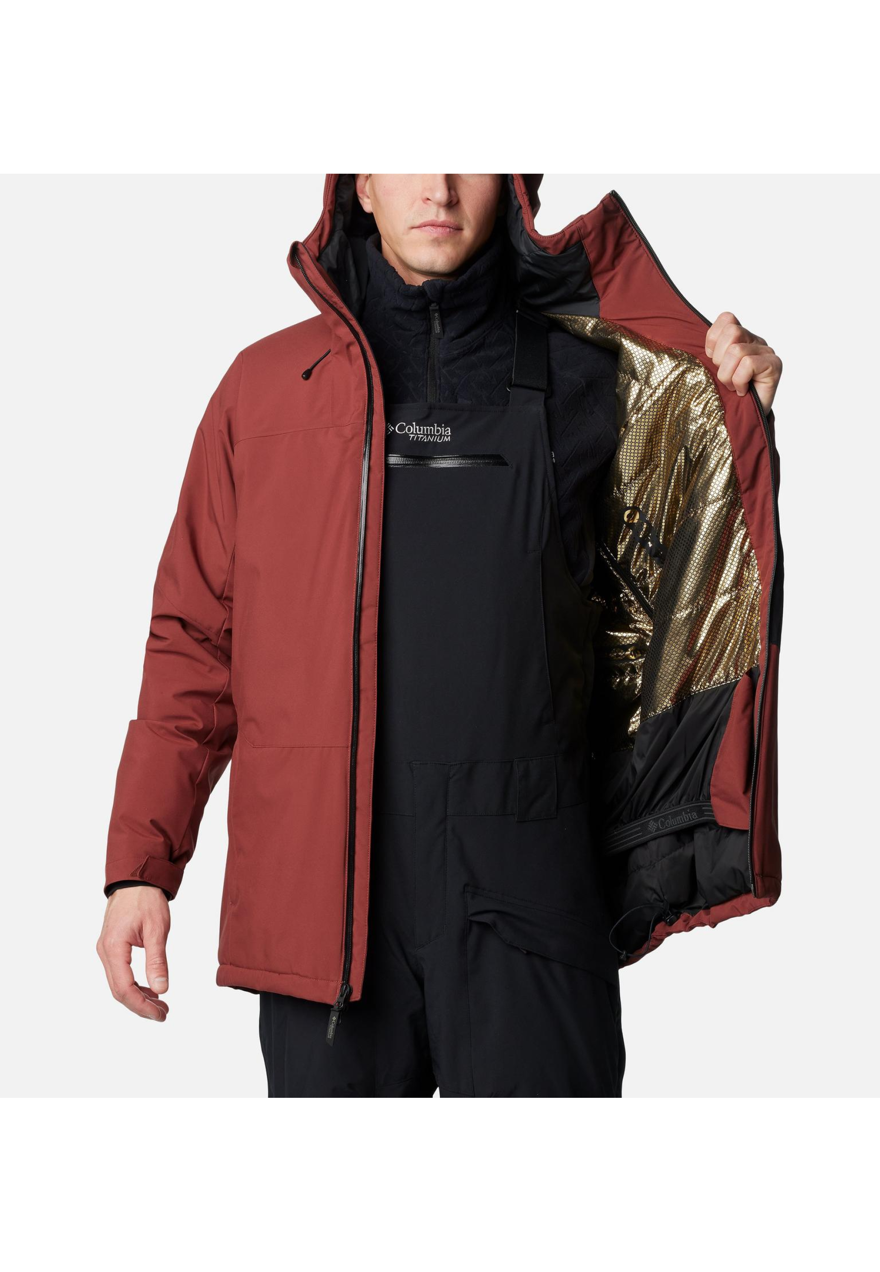 Образ з курткою Columbia Winter District III Waterproof Ski Jacket Spice Black на схилі 2026