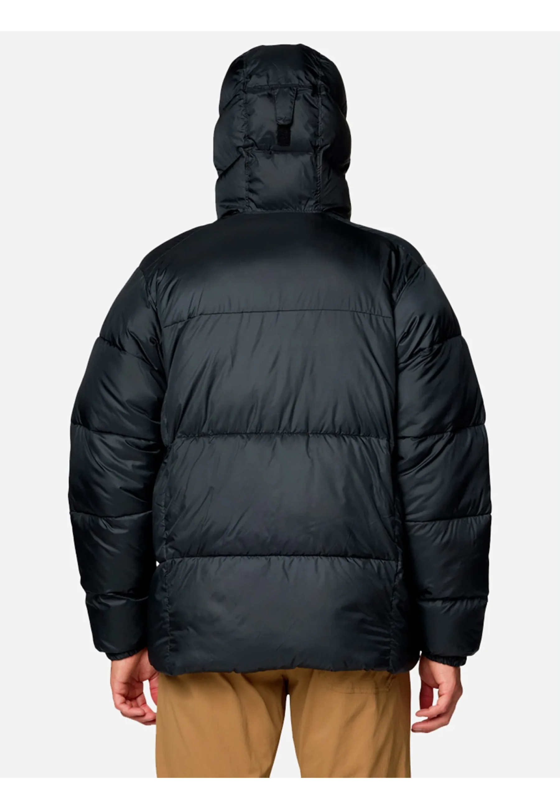 Образ с курткой Columbia Pike Lake II Hooded Jacket 2024 Black на зимней прогулке 