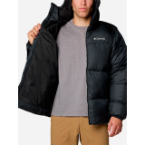 Образ с курткой Columbia Pike Lake II Hooded Jacket 2024 Black на зимней прогулке 