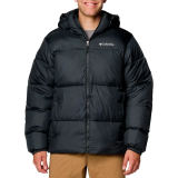 Образ с курткой Columbia Pike Lake II Hooded Jacket 2024 Black на зимней прогулке 