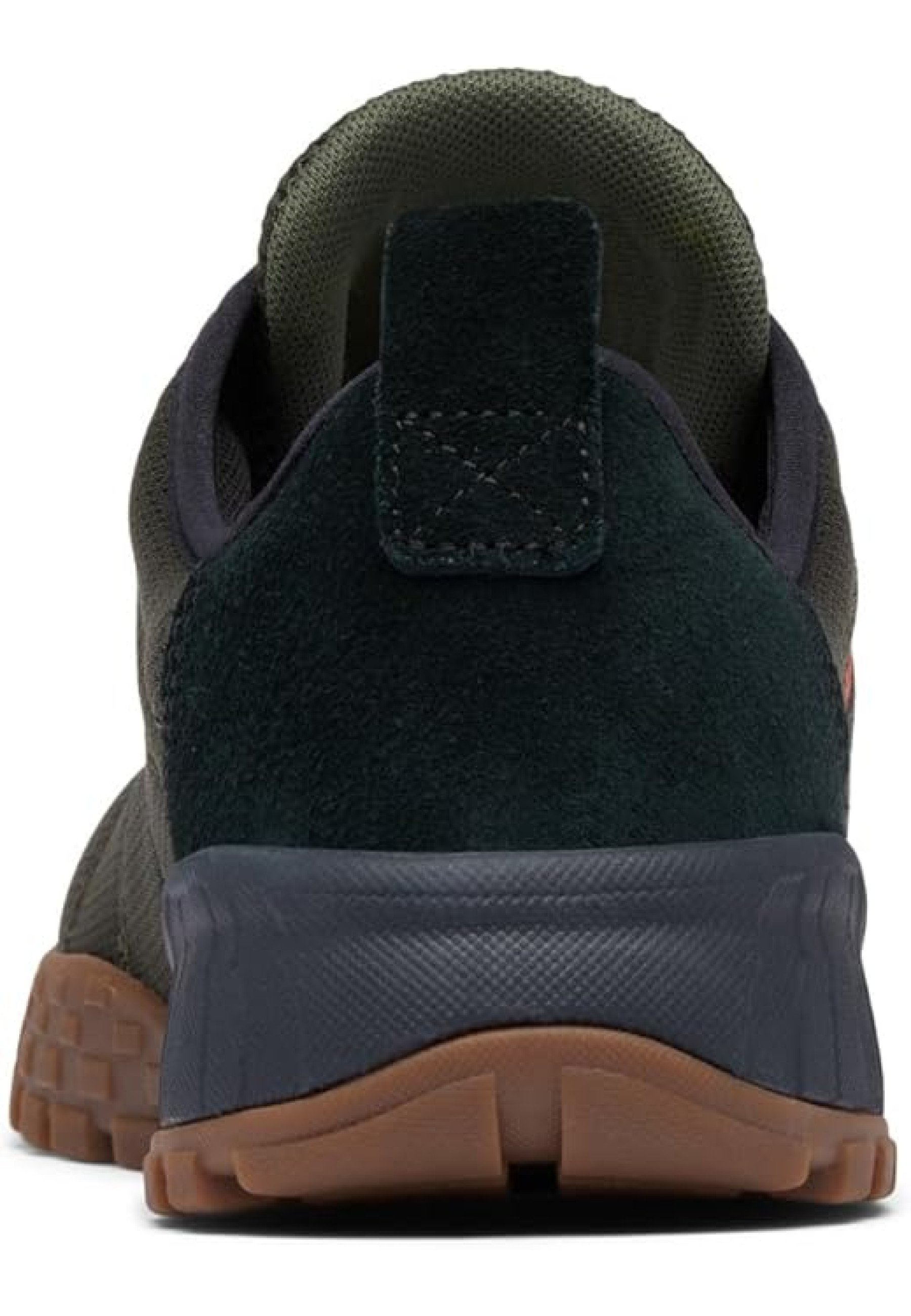 Columbia Men's Fairbanks Low Deep Olive/Desert Sun in outdoor and urban setting