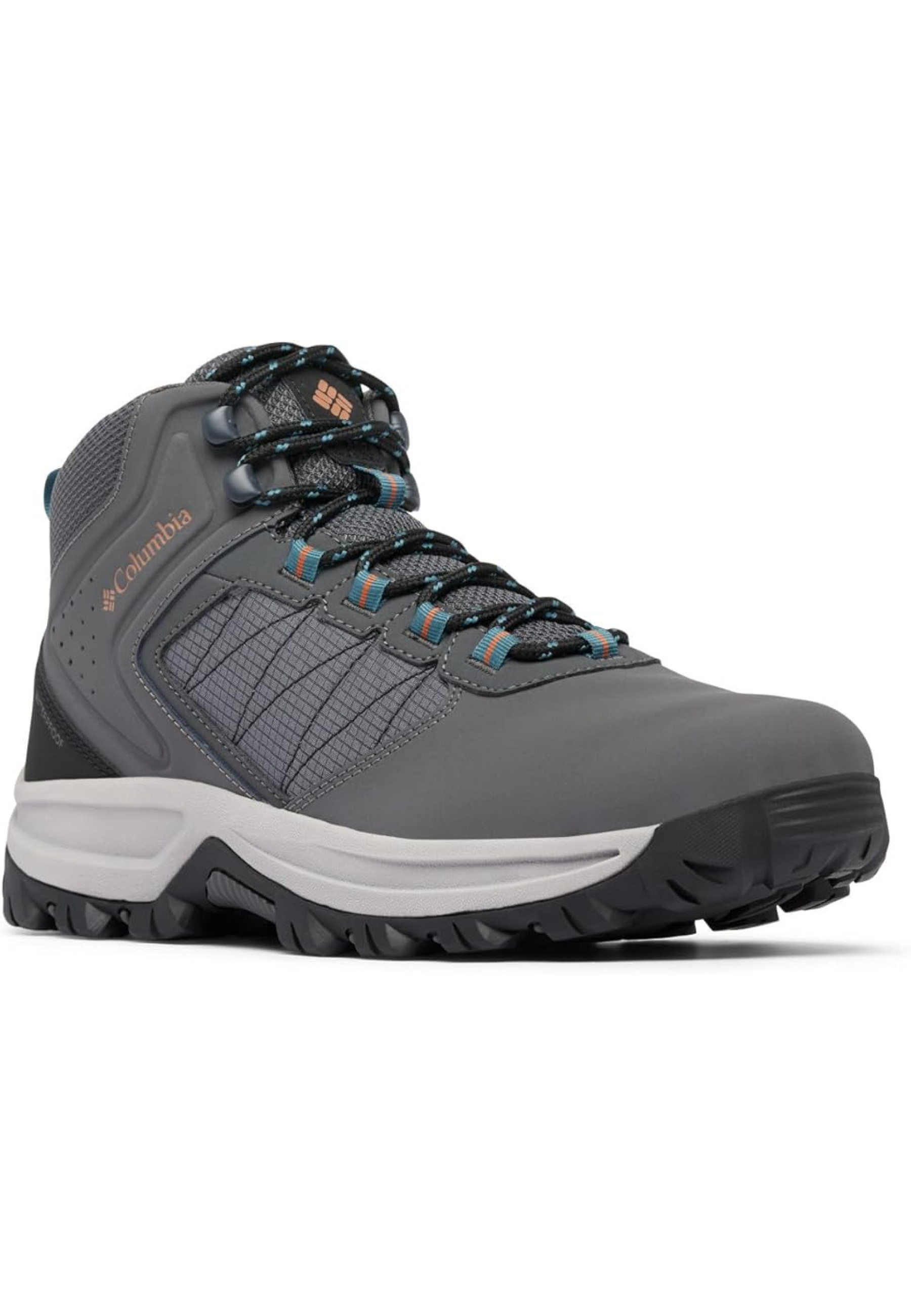 Образ з трекінговими черевиками Columbia Transverse Waterproof Dark Grey/Cloudburst та джинсами 2025