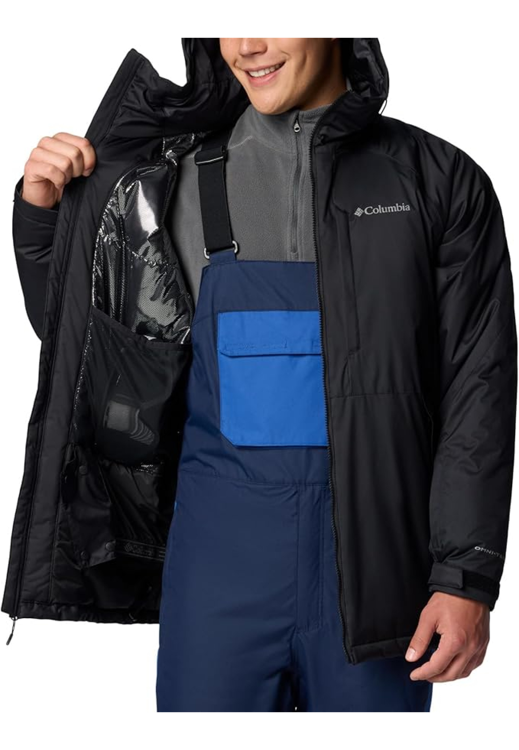 Образ з курткою Columbia Snowy Summit Jacket Dark на сніговій стежці Карпат 2026