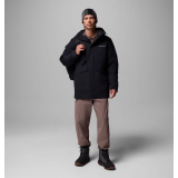 Outfit with Columbia Street Heights Waterproof Down Parka Black on winter walk 2026
