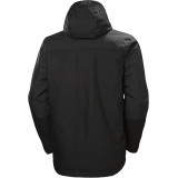 Helly Hansen Oxford Winter Jacket Black на моделі в зимових умовах з функціональними деталями