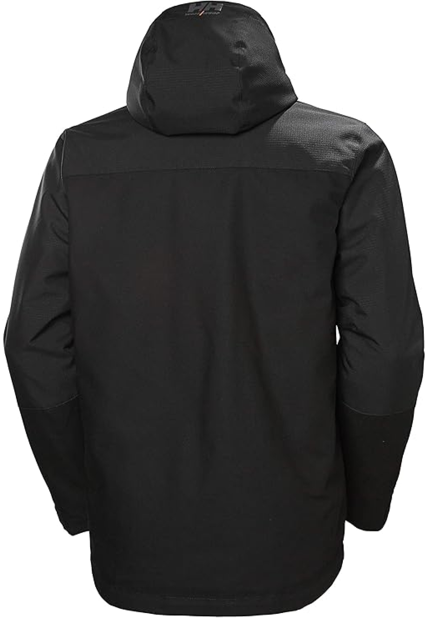 Helly Hansen Oxford Winter Jacket Black на моделі в зимових умовах з функціональними деталями
