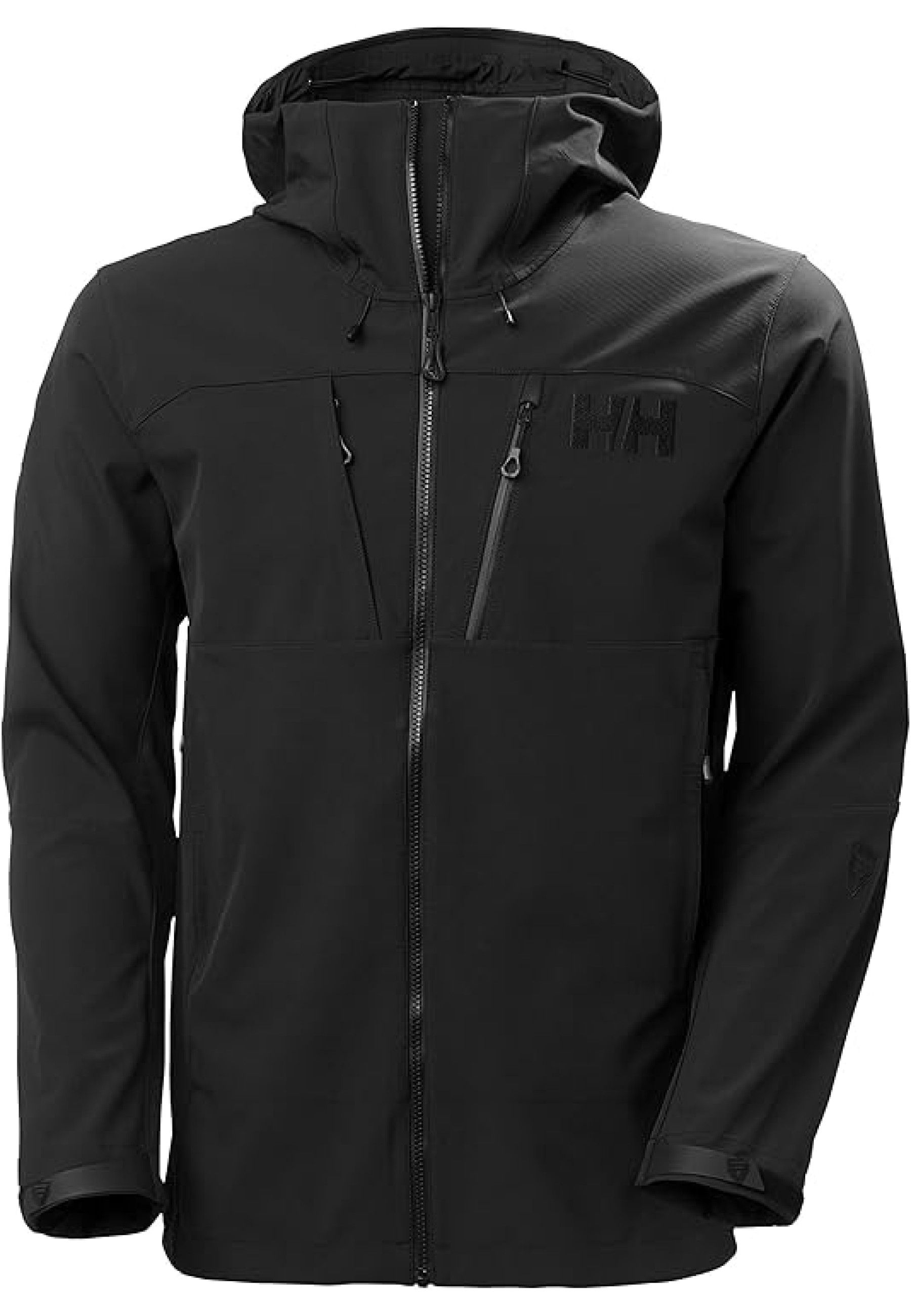 Outfit with Helly Hansen Odin Mountain Softshell Jacket Black in mountains with jeans 2025