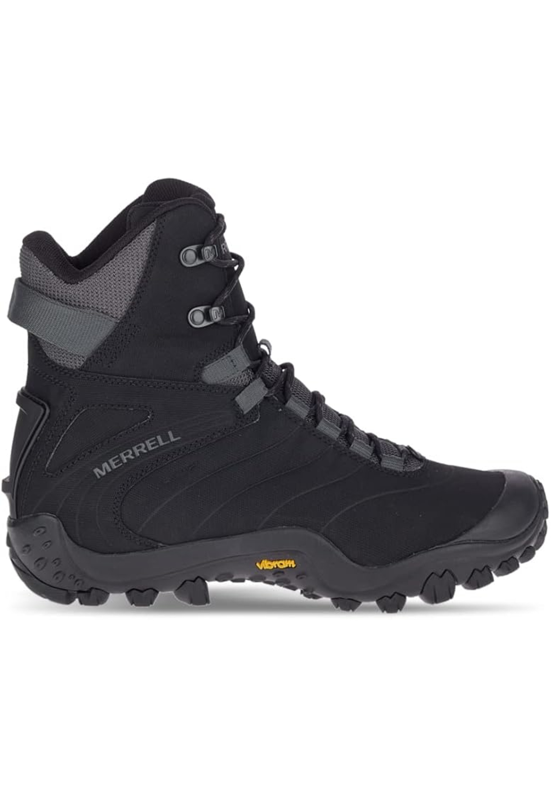Образ з черевиками Merrell Chameleon Thermo 8 Tall Waterproof Black/Rock у зимовому поході 2025