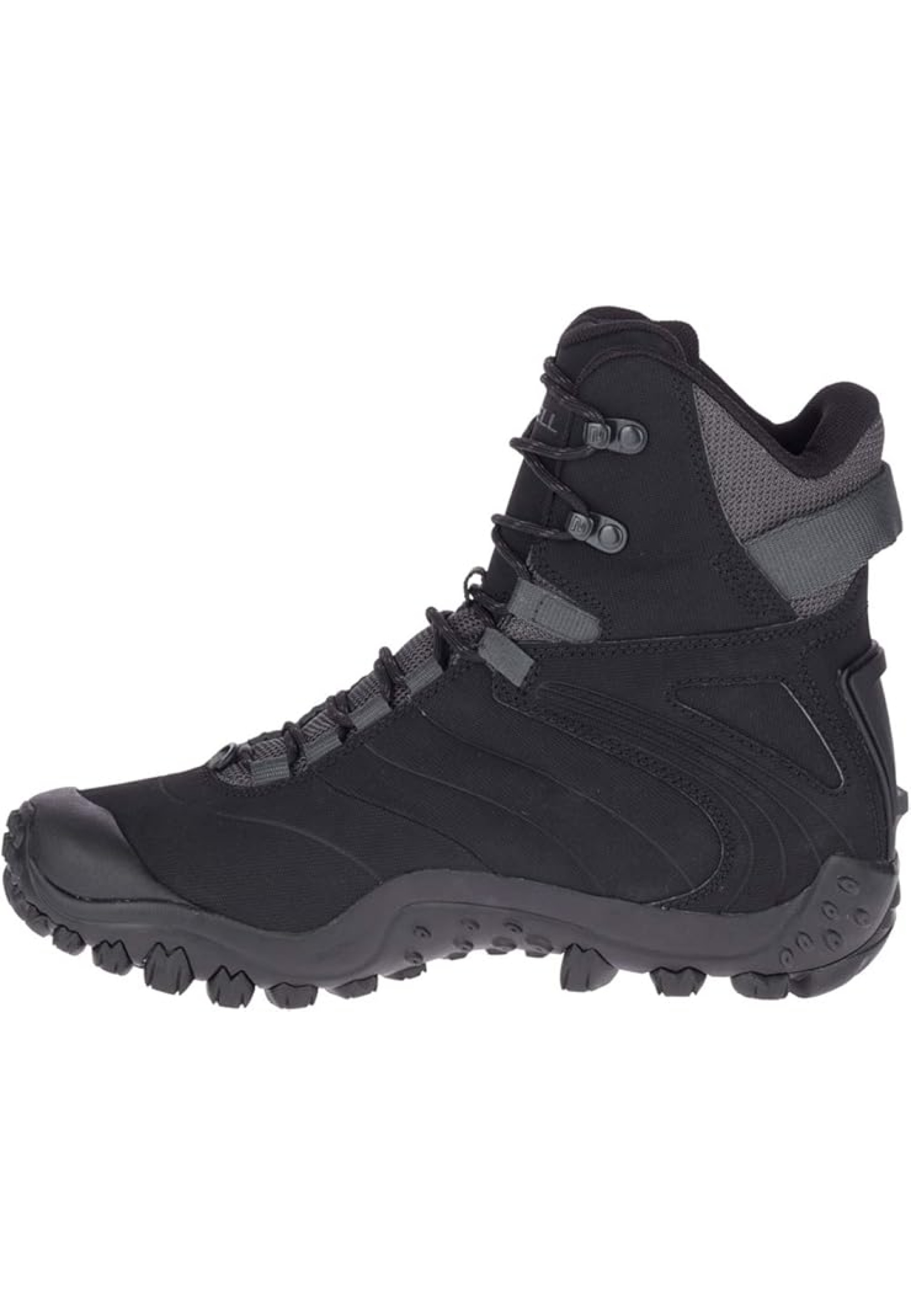 Образ з черевиками Merrell Chameleon Thermo 8 Tall Waterproof Black/Rock у зимовому поході 2025
