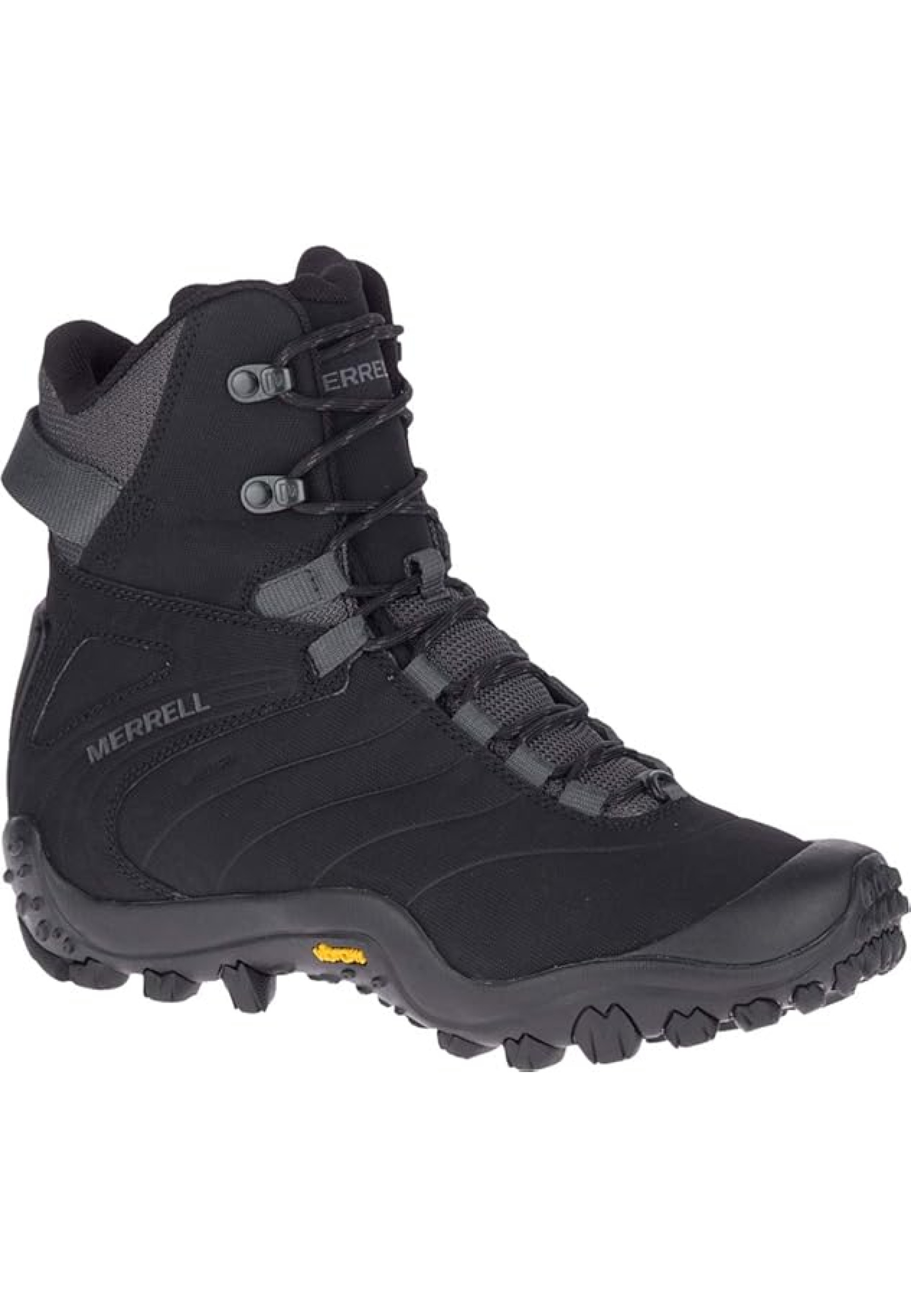 Образ з черевиками Merrell Chameleon Thermo 8 Tall Waterproof Black/Rock у зимовому поході 2025