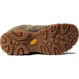 Men's Merrell Moab 3 Mid Waterproof Olive/Gum boots on forest trail hike 2025