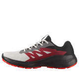 Чоловічі трейлові кросівки Salomon Alpha Glide GTX Lunar Rock на лісовій стежці