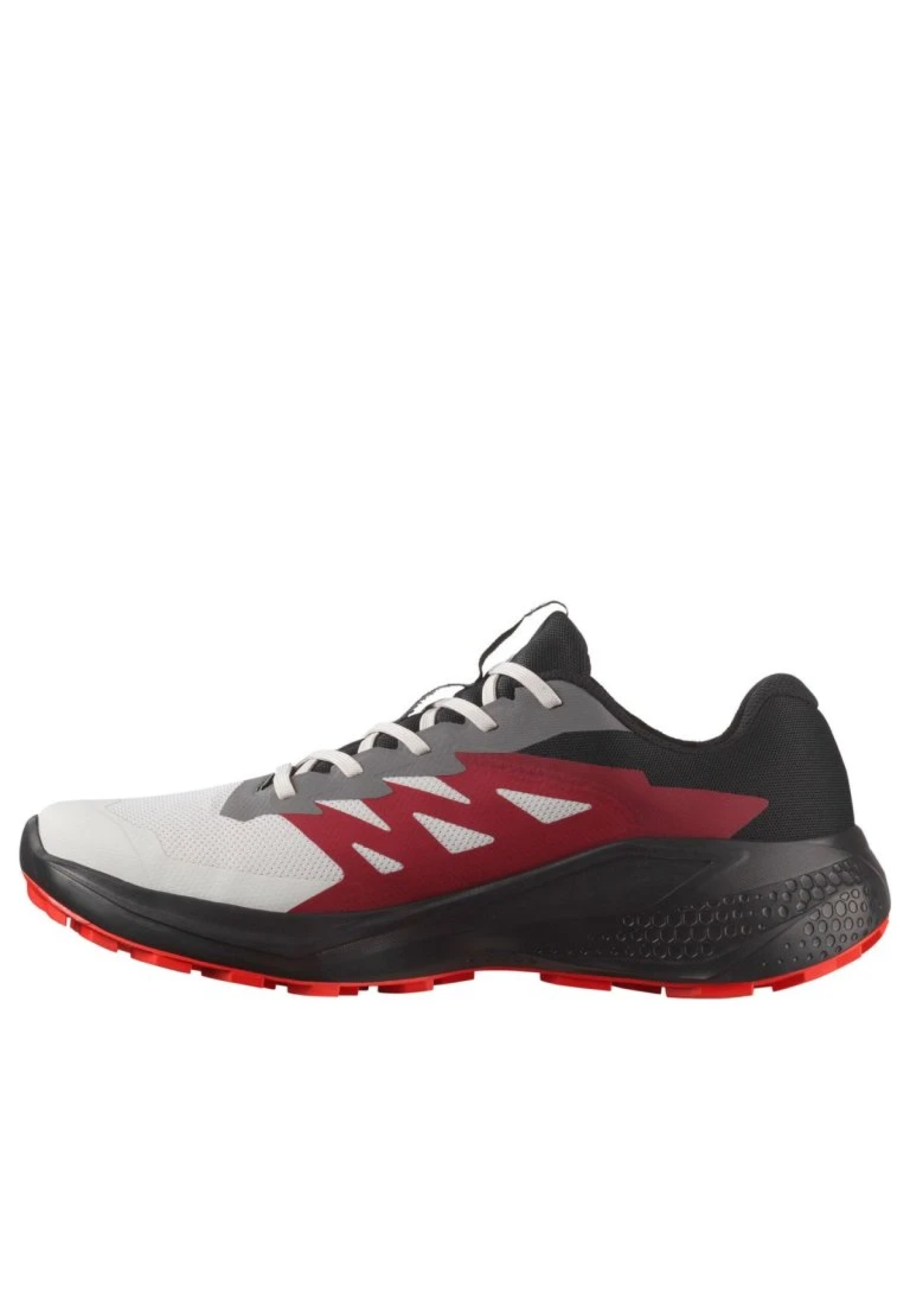 Чоловічі трейлові кросівки Salomon Alpha Glide GTX Lunar Rock на лісовій стежці