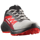 Чоловічі трейлові кросівки Salomon Alpha Glide GTX Lunar Rock на лісовій стежці