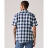 Outfit with Levi's Short-Sleeve Classic Standard Fit Shirt Sydney Plaid Quiet Harbor on summer walk 2026