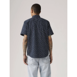 Мужская сорочка Levi's Short-sleeve Classic Standard Fit Kieran Geo Print Navy Blazer - Blue в casual образе