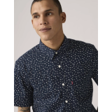 Мужская сорочка Levi's Short-sleeve Classic Standard Fit Kieran Geo Print Navy Blazer - Blue в casual образе