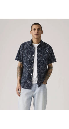 Сорочка Levi's Short-Sleeve Classic Standard Fit Shirt Kieran Geo Print Navy Blazer - Blue