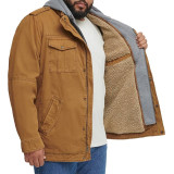 Образ з курткою Levi's Washed Cotton Hooded Military Jacket Worker Brown та джинсами для активного стилю 2026