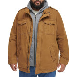 Образ з курткою Levi's Washed Cotton Hooded Military Jacket Worker Brown та джинсами для активного стилю 2026