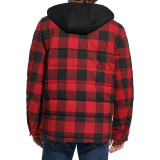 Outfit with Levi's Plaid Sherpa Lined Hooded Shirt Jacket Red/Black Buffalo and jeans for winter style 2026