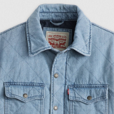 Men's outfit with Levi's Bronson Overshirt Medium Wash and jeans