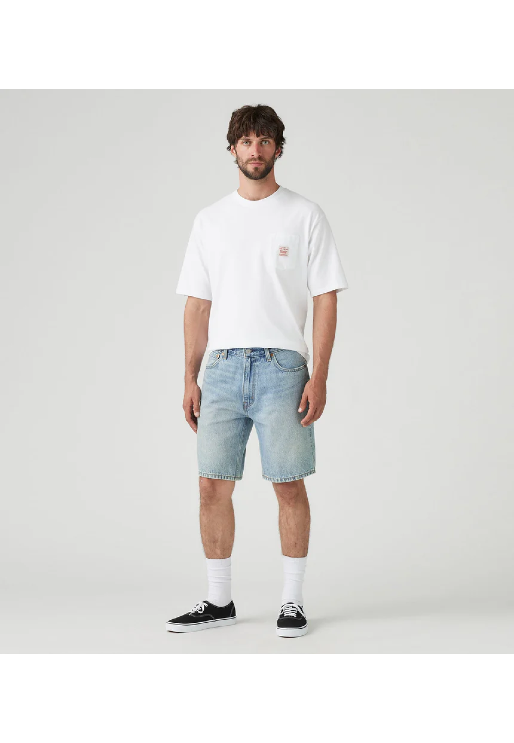 Мужские шорты Levi's 454 Relaxed Fit 10" My Best Album в повседневном образе