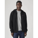 Чоловіча толстовка Levi's Zip-up Hoodie Mineral Black у повсякденному образі з джинсами