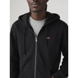 Чоловіча толстовка Levi's Zip-up Hoodie Mineral Black у повсякденному образі з джинсами