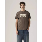Levi's Standard Fit Classic Graphic T-Shirt in Bandana Egret Brown color, front view, Style 224912113