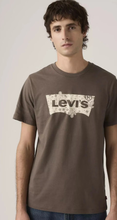 Футболка Levi's Standard Fit Classic Graphic Bandana Egret Brown