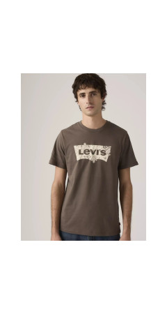 Levi's Standard Fit Classic Graphic T-Shirt Bandana Egret Brown