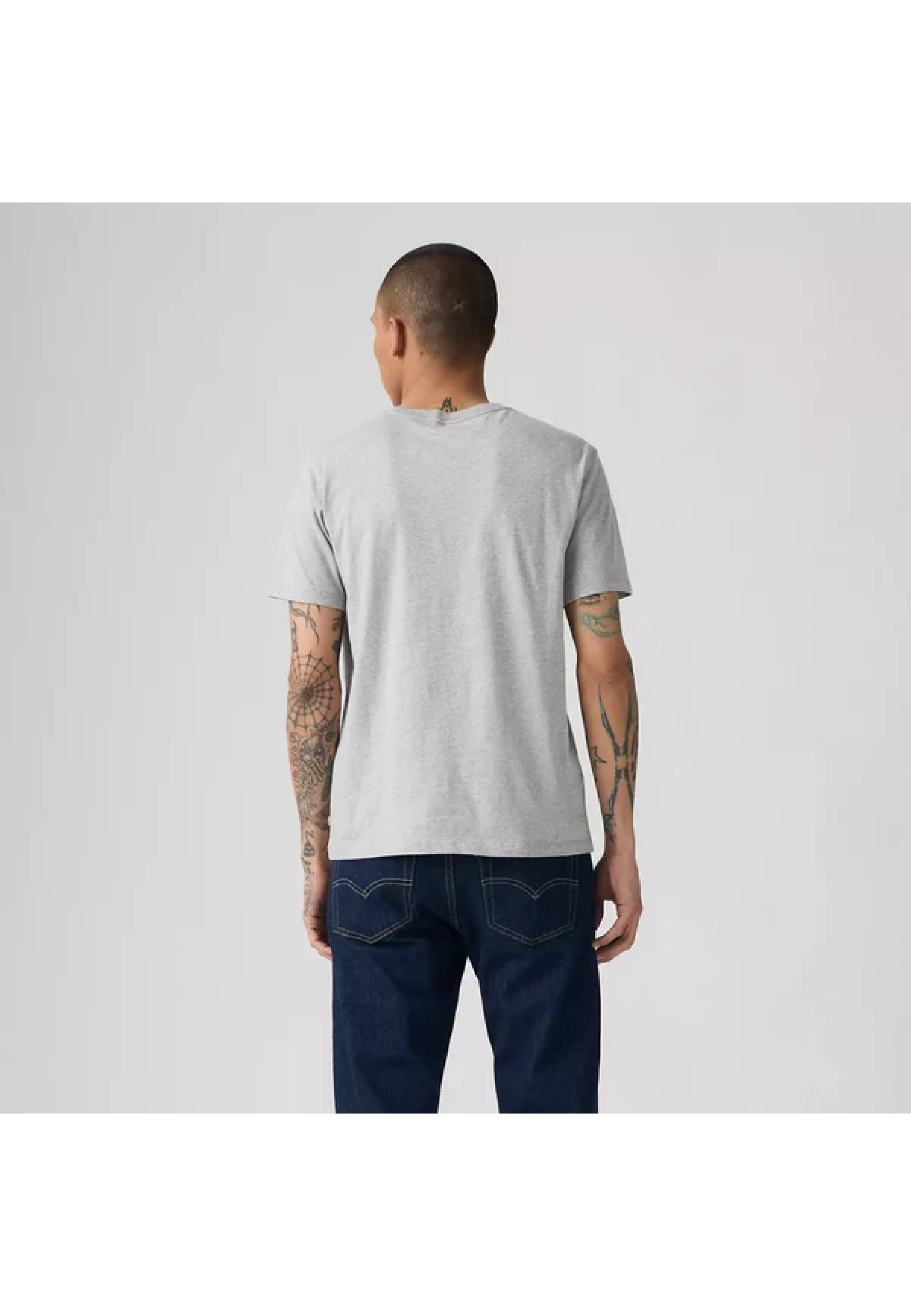Чоловіча футболка Levi's Classic Graphic T-shirt Heather Grey у повсякденному образі