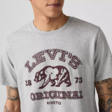 Чоловіча футболка Levi's Classic Graphic T-shirt Heather Grey у повсякденному образі