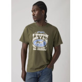Levi's Relaxed Graphic T-shirt Olive Green with Horse Poster graphic Style 161432518