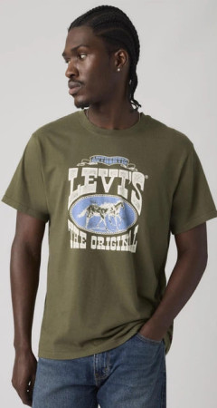 Levi's Relaxed Graphic T-shirt Horse Poster Olive Green
