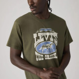Levi's Relaxed Graphic T-shirt Olive Green with Horse Poster graphic Style 161432518
