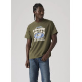 Levi's Relaxed Graphic T-shirt Olive Green with Horse Poster graphic Style 161432518