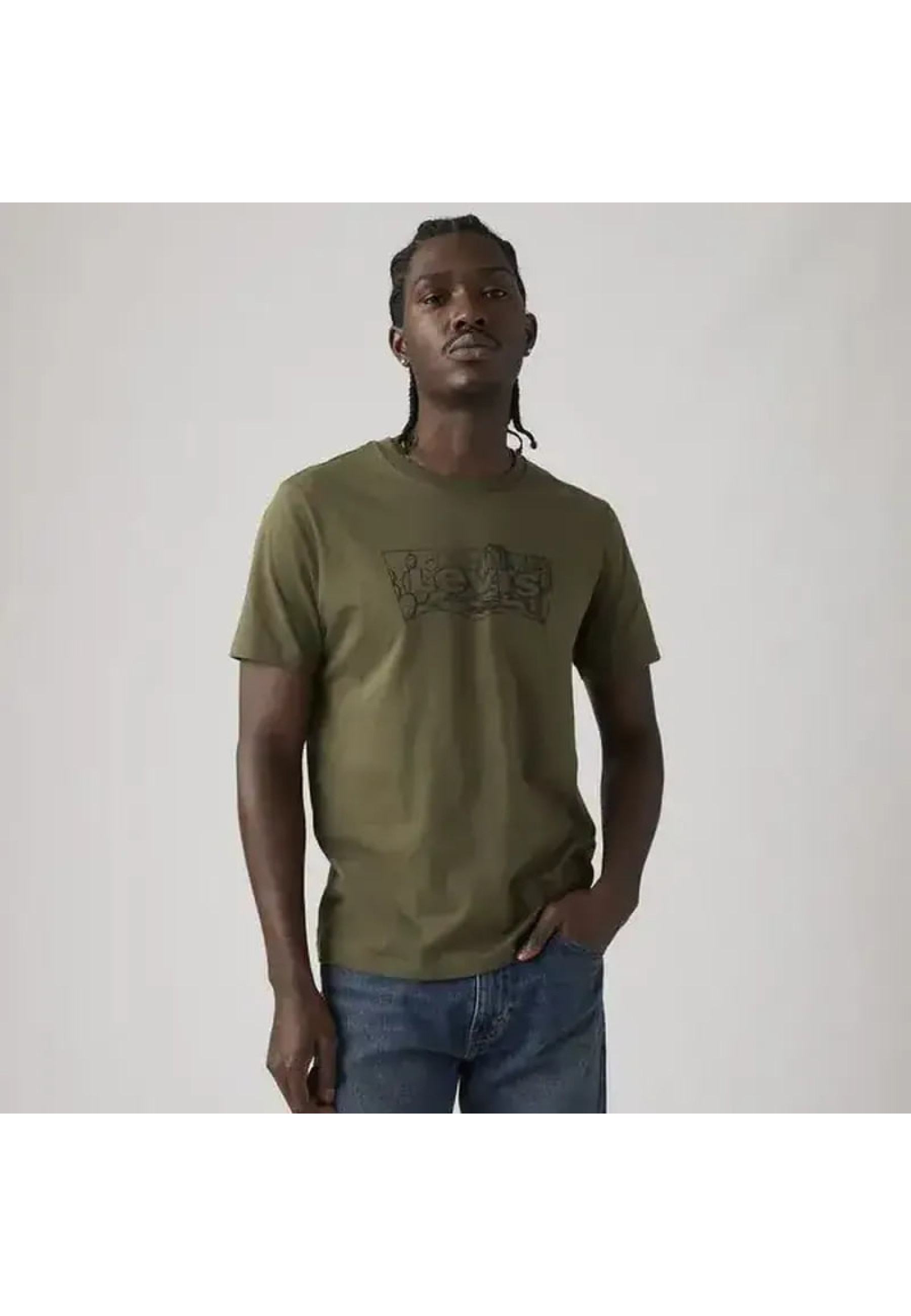 Levi's Standard Fit Classic Graphic T-shirt in Olive Green style 224912111 front view