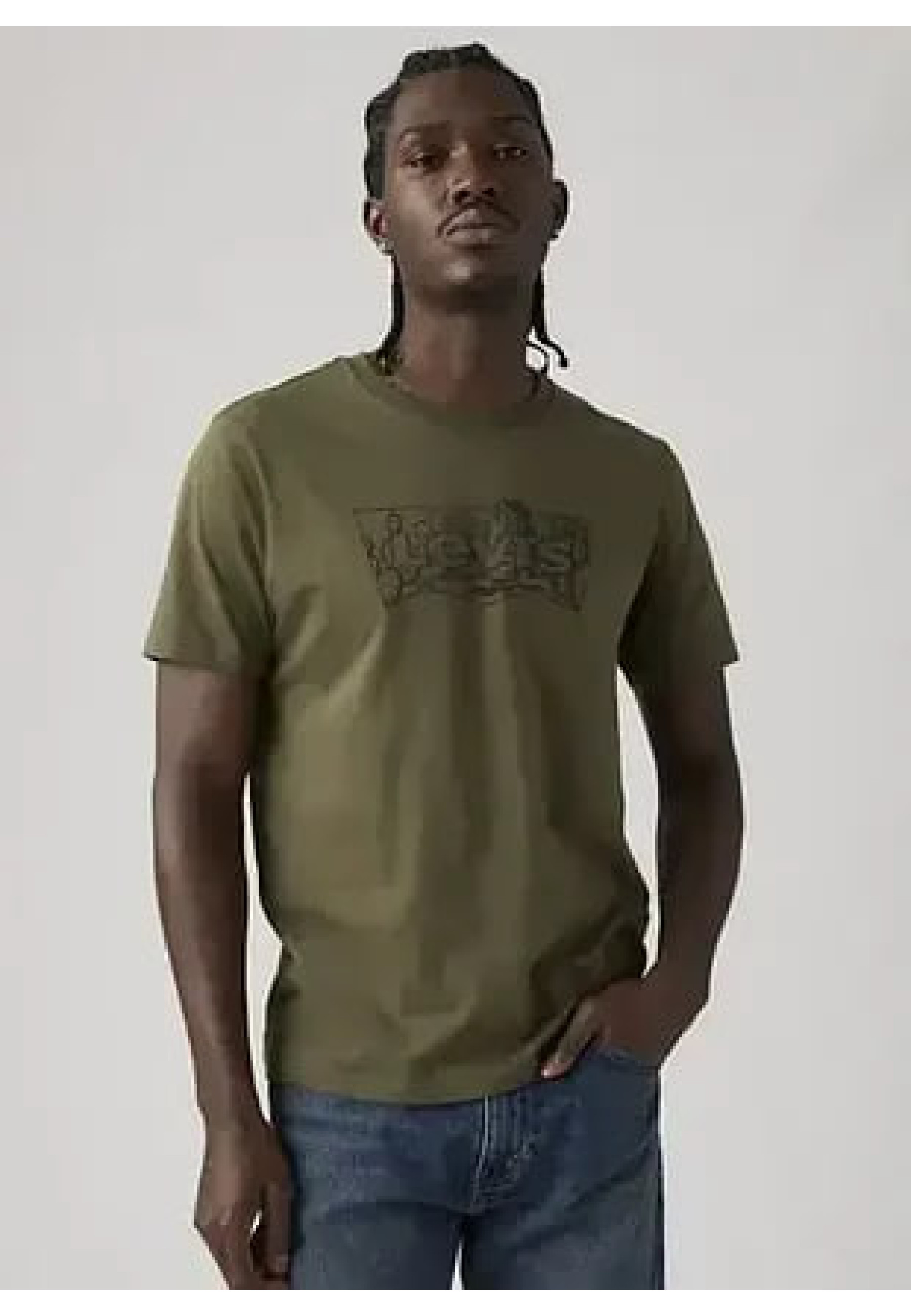 Levi's Standard Fit Classic Graphic T-shirt in Olive Green style 224912111 front view