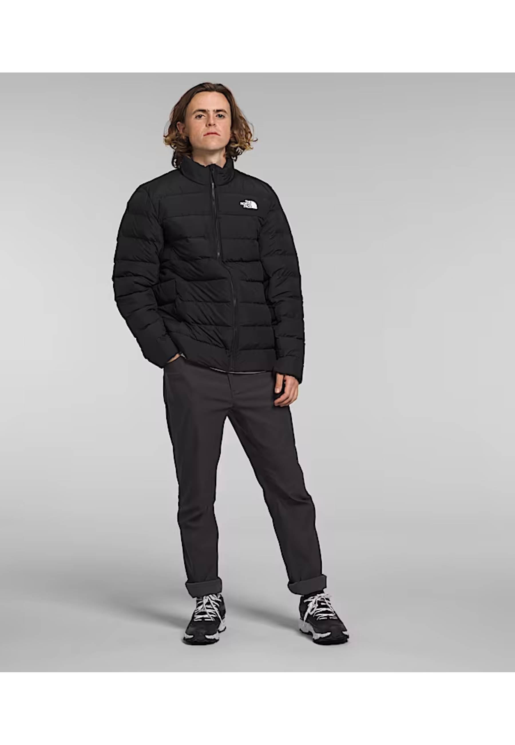 Outfit with The North Face Aconcagua 3 Jacket TNF Black and trekking shoes for 2026