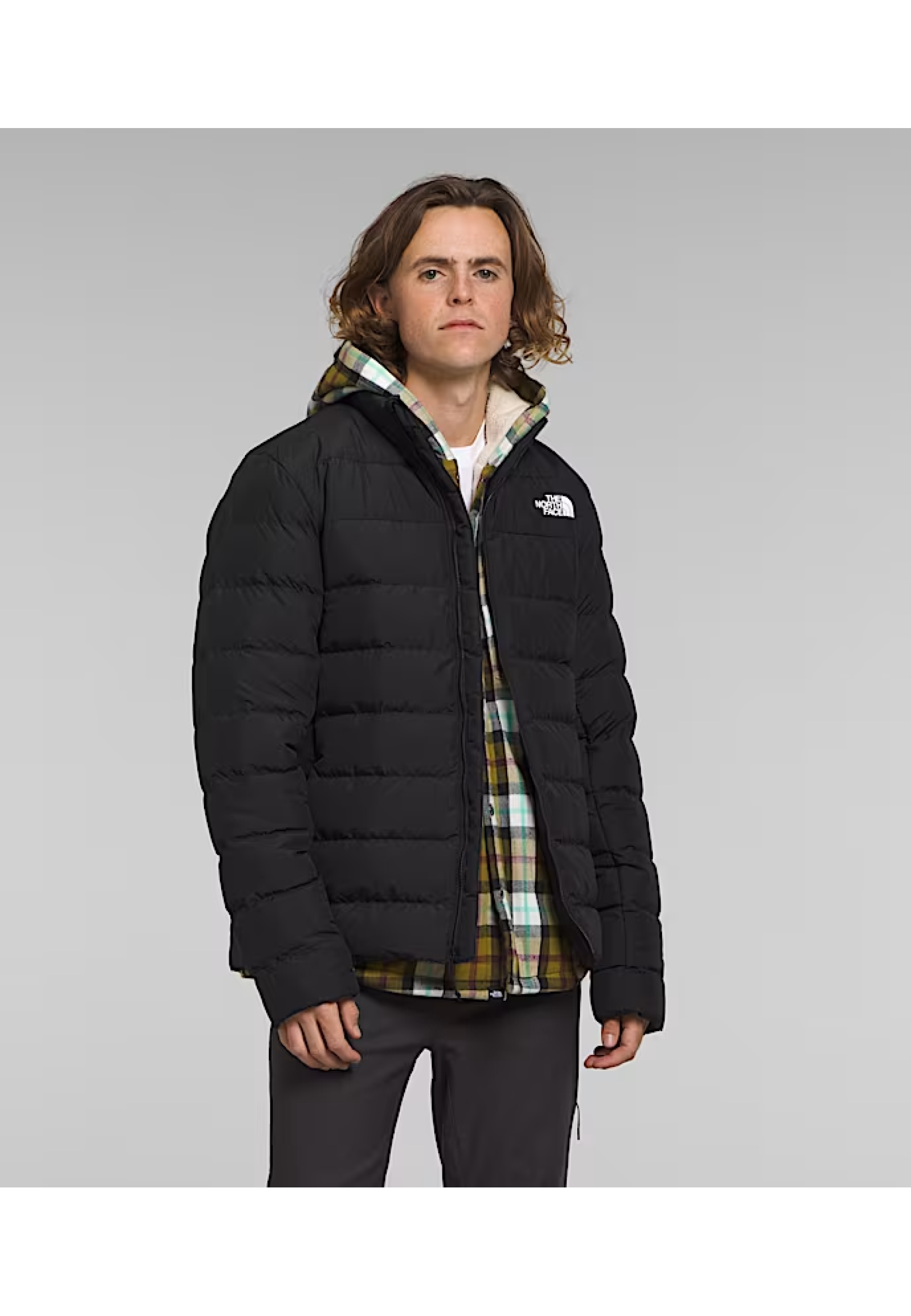Outfit with The North Face Aconcagua 3 Jacket TNF Black and trekking shoes for 2026