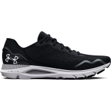 Runner wearing Under Armour HOVR Sonic 6 Black/White shoes on morning run 2026